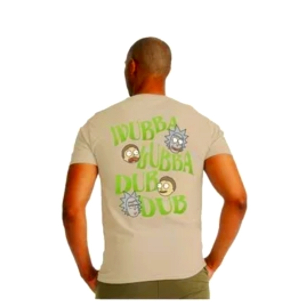 Ripple Junction Cream and Green Short Sleeve Tee